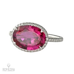3,33 ct. Anello con rubino "No-Heat" e diamanti della Birmania  AGL