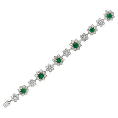 Spectra Fine Jewelry, Emerald Diamond Platinum & Gold Bracelet