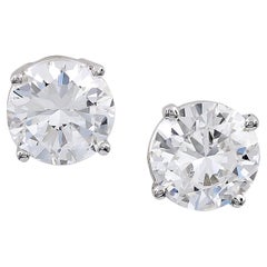 Spectra Fine Jewelry Boucles d'oreilles en diamants de couleur D et 1,28 et 1,31 carat certifiés par le GIA
