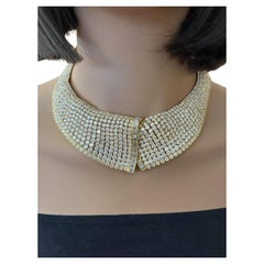 100 carats Diamond Collar Necklace in 18k Yellow Gold