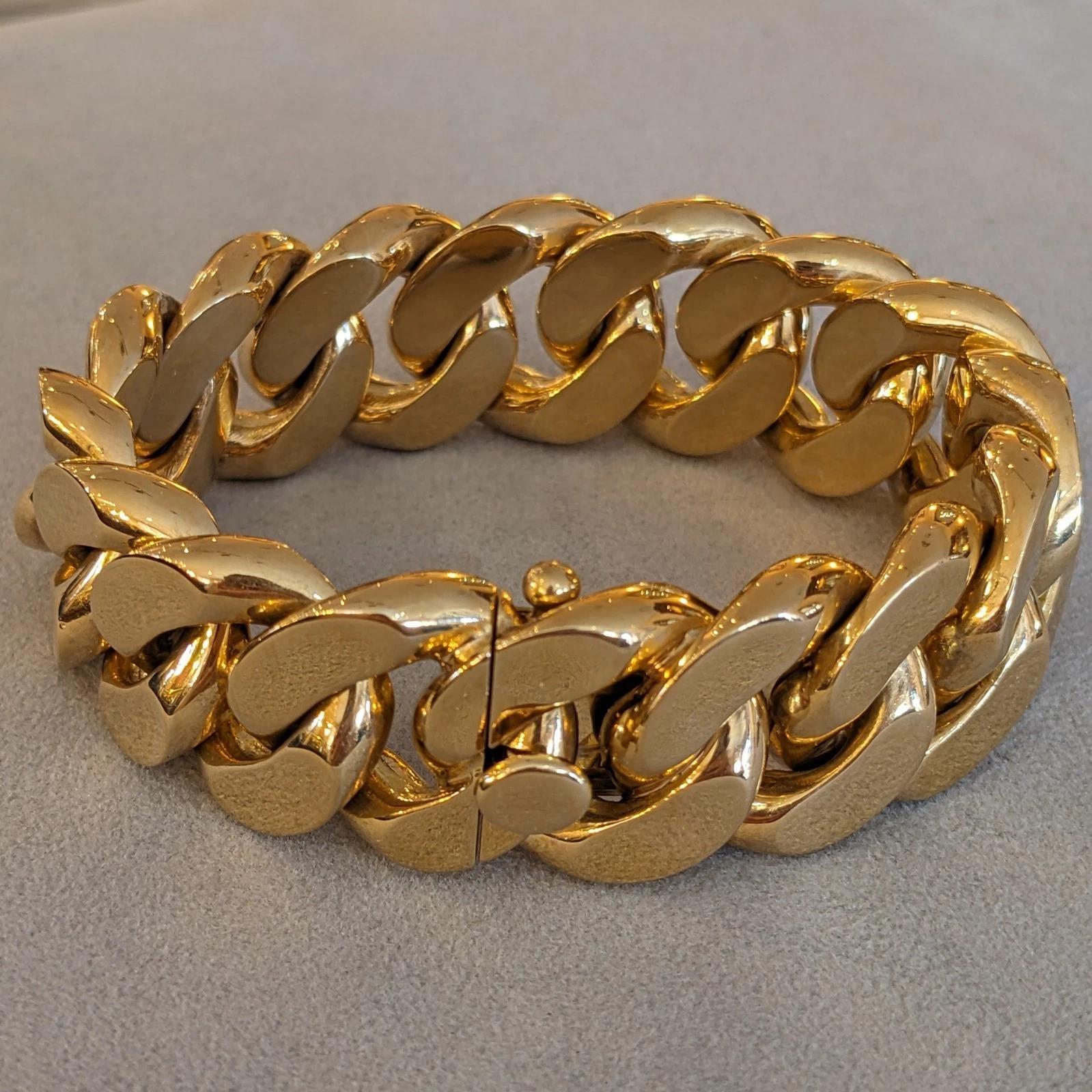 Bracciale d'epoca Cartier A Link in oro giallo 18 ct. in vendita 1