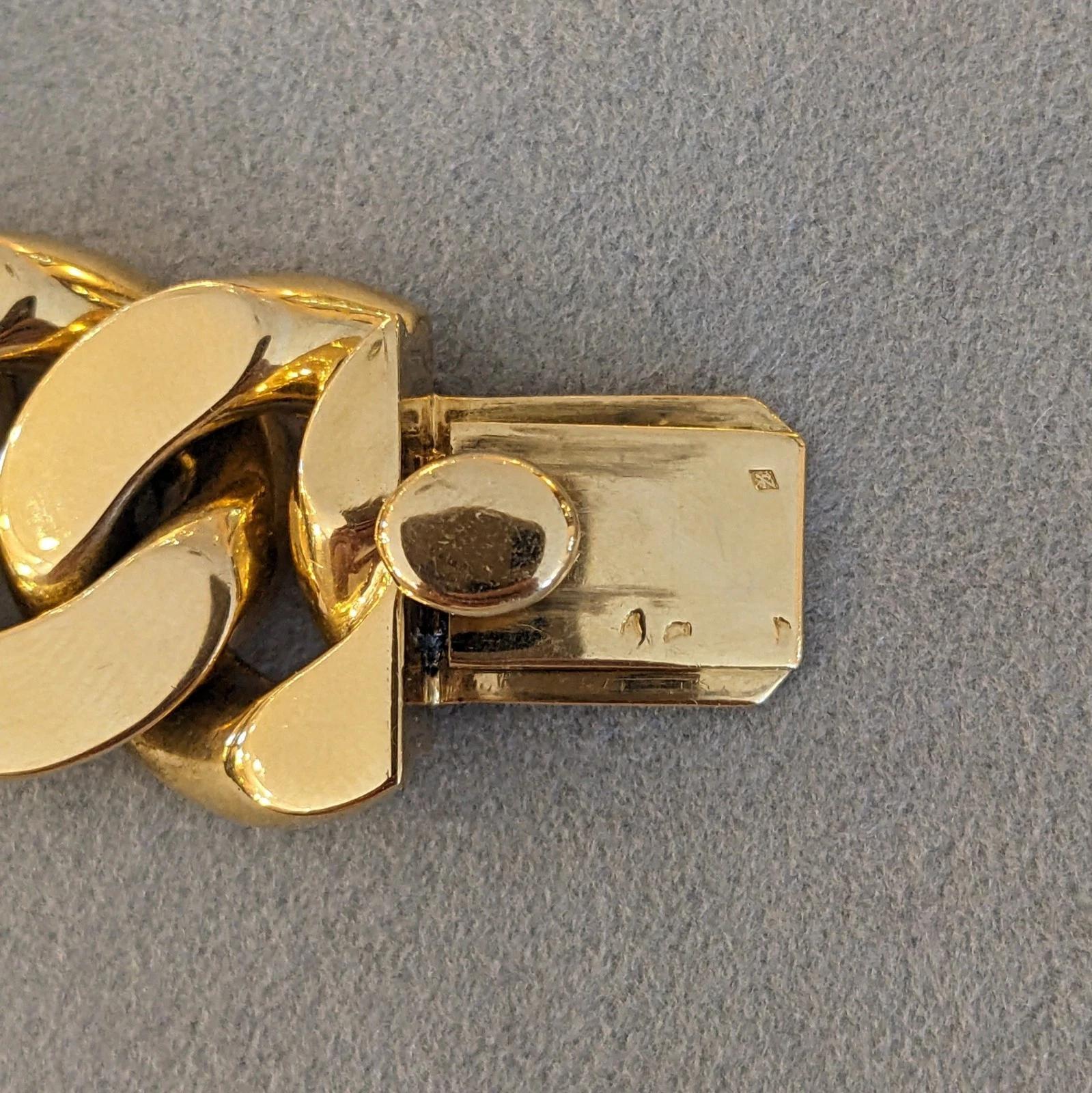 Bracciale d'epoca Cartier A Link in oro giallo 18 ct. in vendita 4