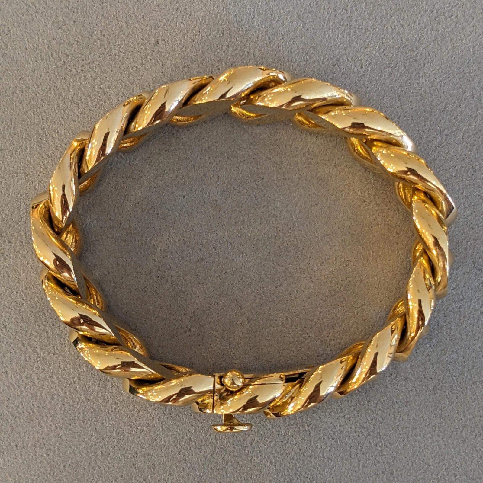Bracciale d'epoca Cartier A Link in oro giallo 18 ct. in vendita 2