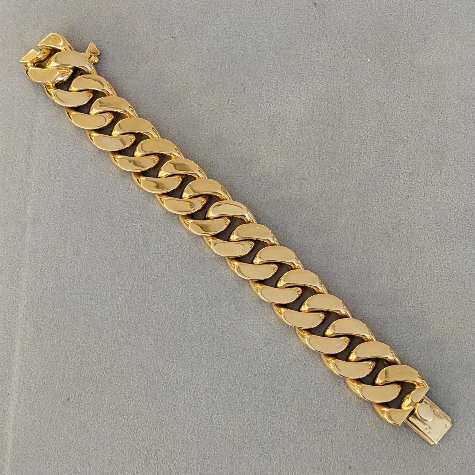 da uomo o donna Bracciale d'epoca Cartier A Link in oro giallo 18 ct. in vendita
