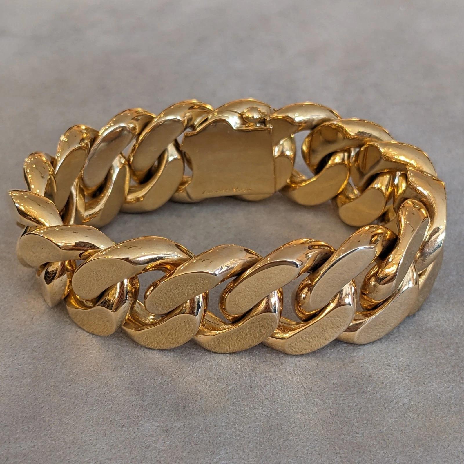 Bracciale d'epoca Cartier A Link in oro giallo 18 ct. In condizioni ottime in vendita a La Jolla, CA