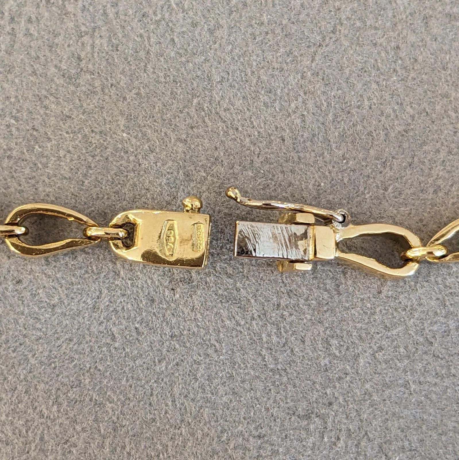 Collana girocollo con diamanti Italia in oro giallo 18 carati in vendita 3
