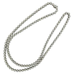 25,00 Karat Naturdiamanten, in Zargenfassung, Tennis-Halskette, 32", 18 Karat Weißgold