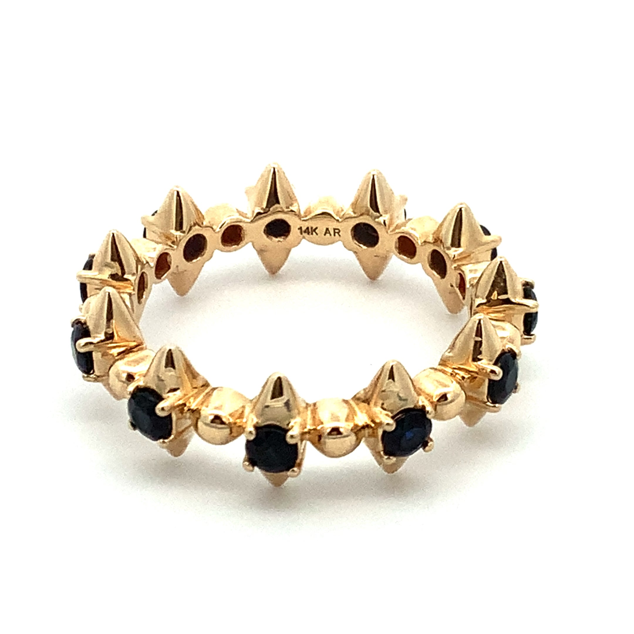 Adina Reyter One of a Kind Large Sapphire London Spike Eternity Ring