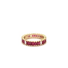 Adina Reyter One of a Kind Ruby + Diamond Baguette Eternity Ring, Y14