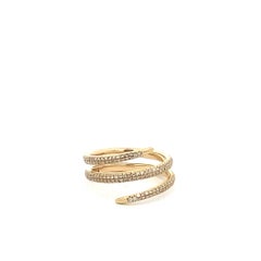 Adina Reyter One of a Kind Pave Triple Thorn Wrap Ring, Y14