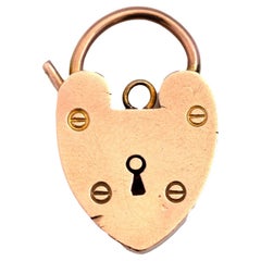 Antique Victorian 9ct Rose Gold Padlock Necklace