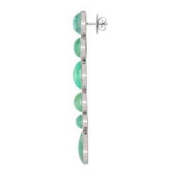 Colleen B. Rosenblat African Paraiba Tourmaline Gold Drop Earrings