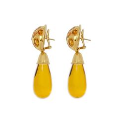 Colleen B. Rosenblat amber sapphire gold earrings