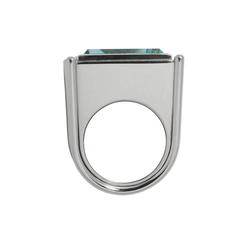 Rosenblat Aquamarin-Goldring, von Colleen B.
