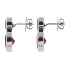 Colleen B. Rosenblat Turmalin Rhodolith Goldohrringe