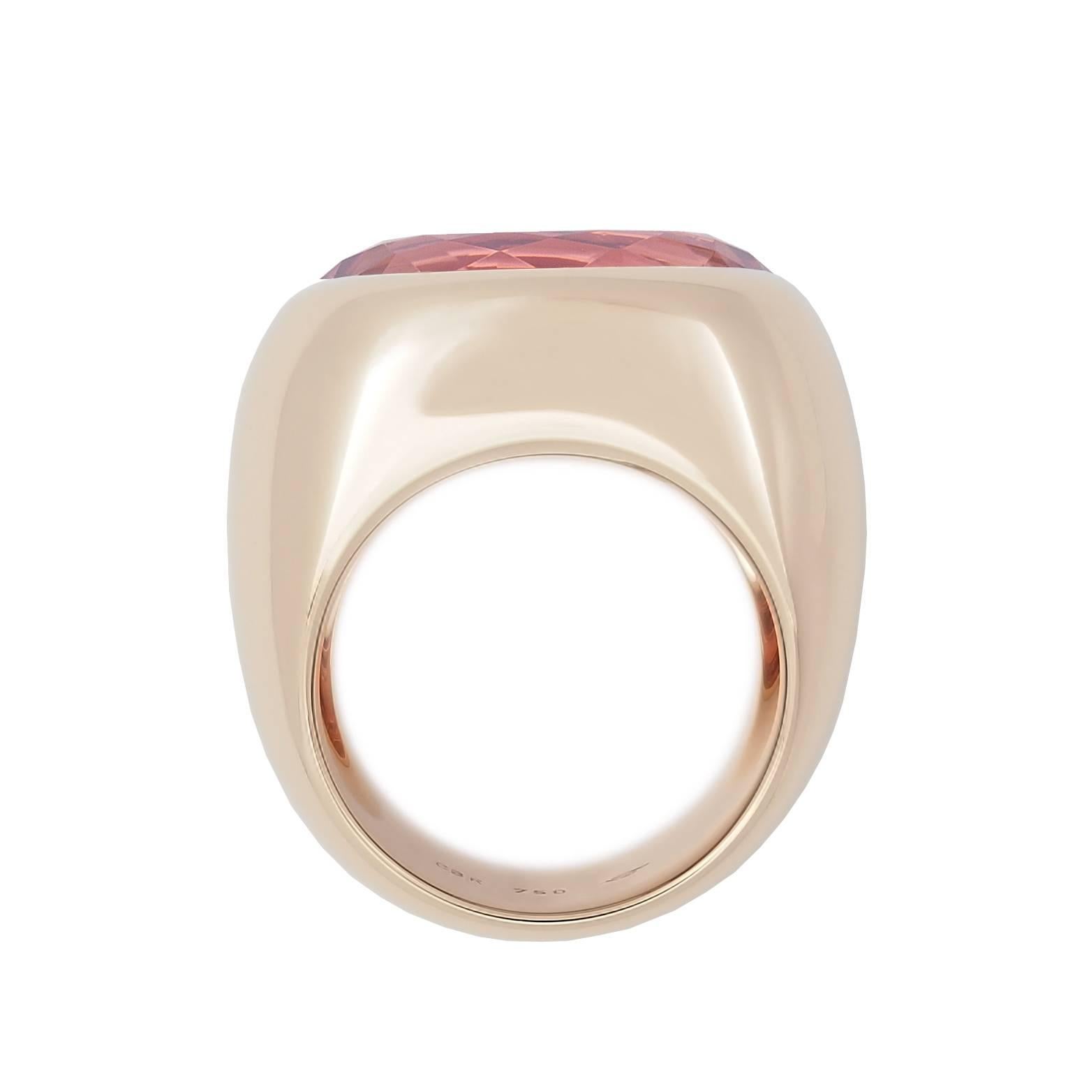 Colleen B. Rosenblat Goldring mit rosa Turmalin (Moderne) im Angebot