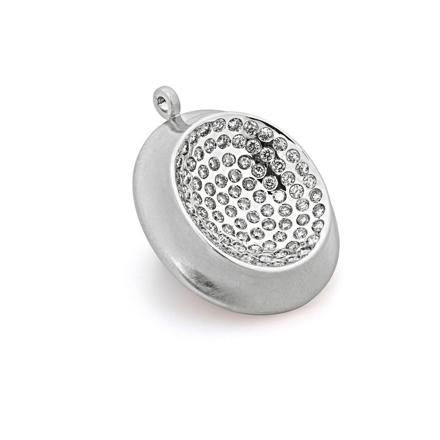 Everybody will love this pendant with 85 diamonds 5,22ct. 
A beautiful and pure design by Colleen B. Rosenblat.