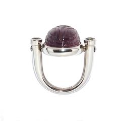Colleen B. Rosenblat Rubellite Sapphire Gold Scarab Ring