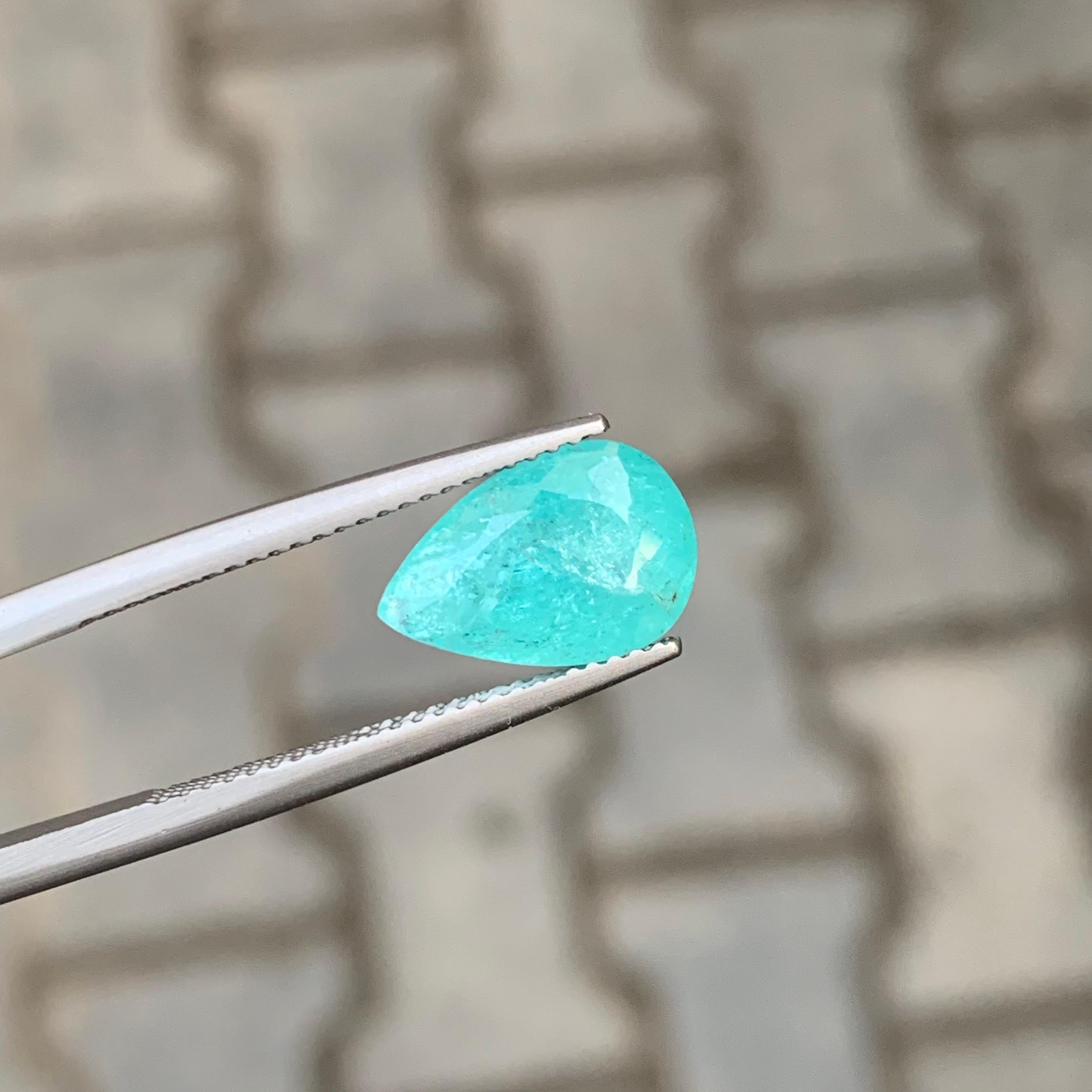 AIG Certified 4.34 Carat Natural Loose Paraiba Tourmaline Pear Shape Gemstone en vente 10