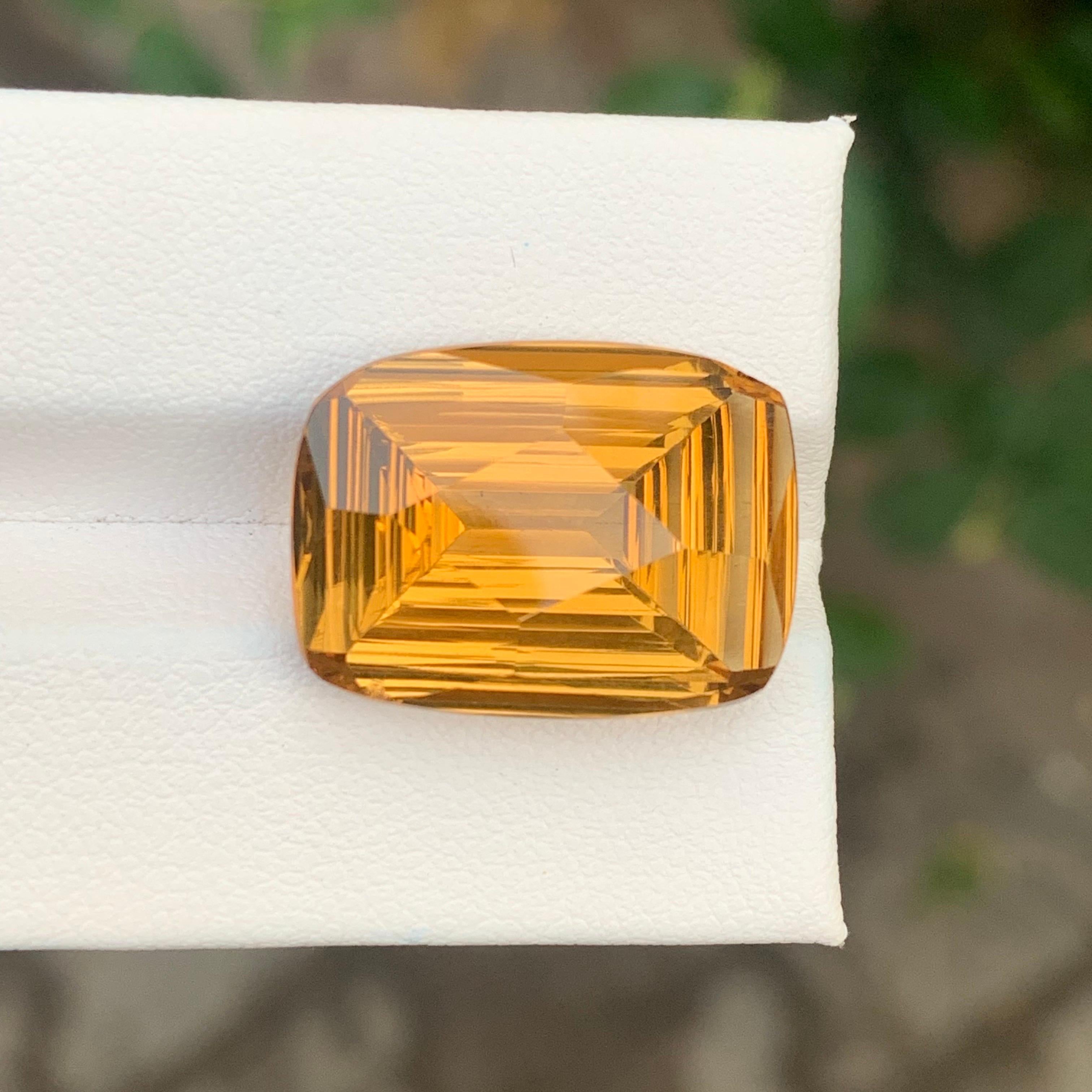 17,70 Karat natürlicher loser Honig Citrin Smaragd Form Edelstein für Damen oder Herren im Angebot