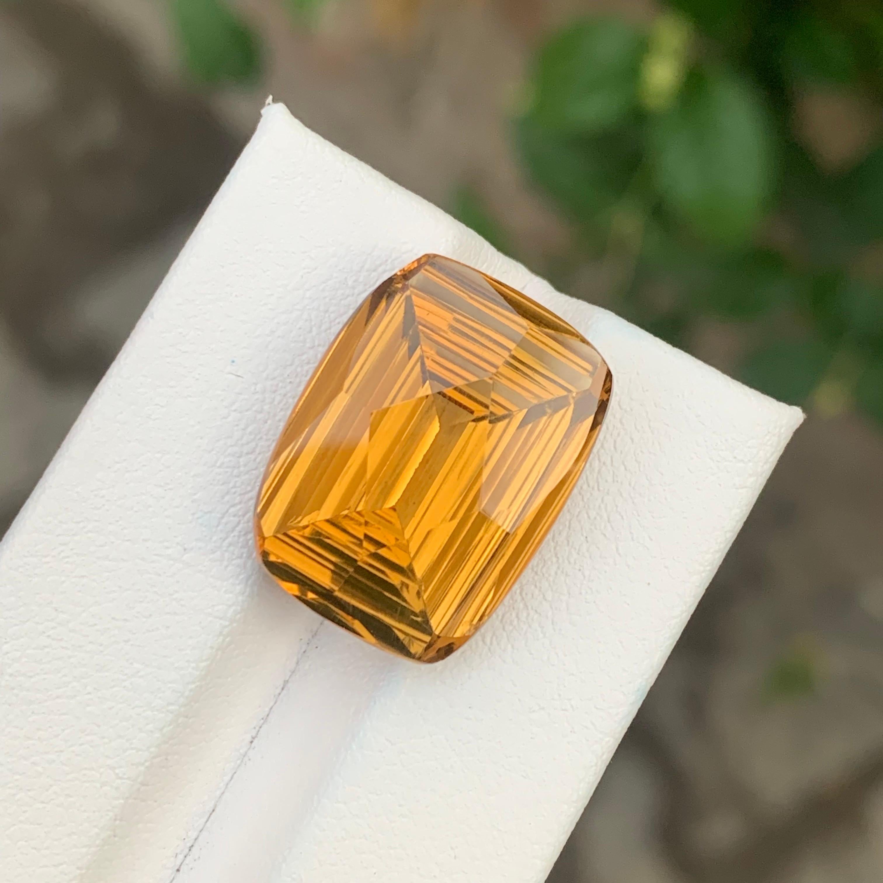 17,70 Karat natürlicher loser Honig Citrin Smaragd Form Edelstein im Angebot 2
