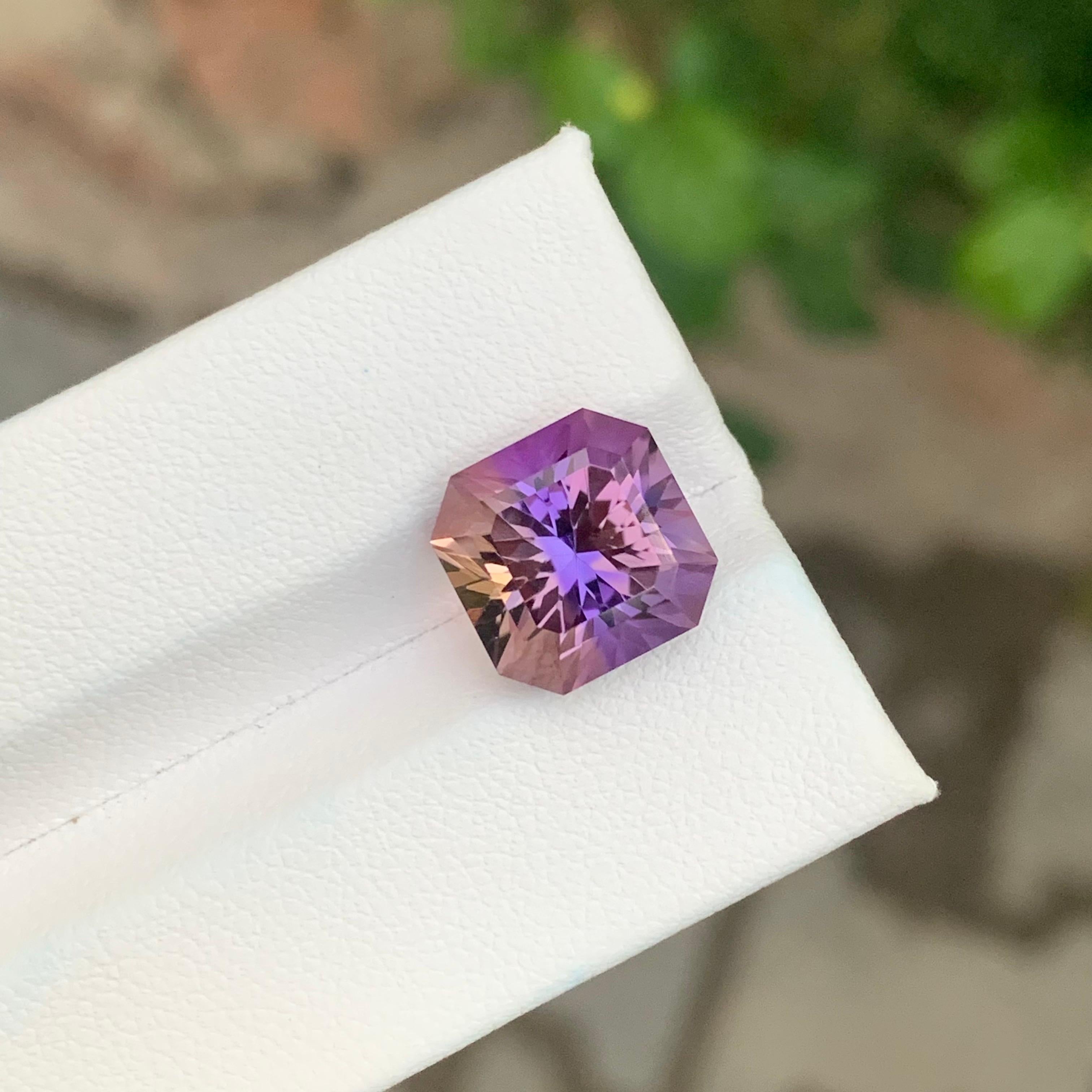 6.35 Carat Natural Loose Ametrine Square Shape Gemstone (Amétrine en vrac de forme carrée) en vente 5