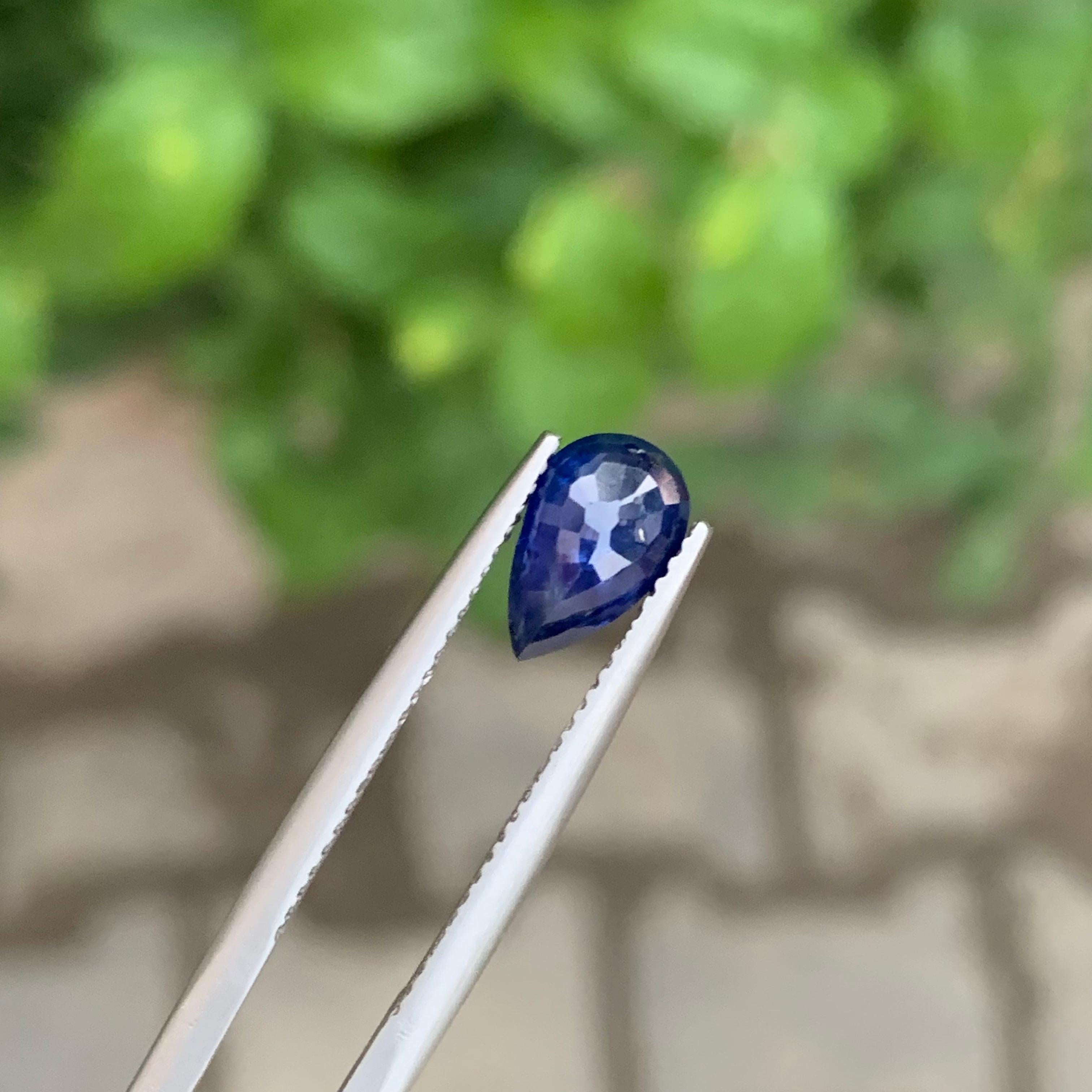 1,60 Karat natürlicher loser blauer Saphir Birnenform Edelstein im Zustand „Neu“ im Angebot in Peshawar, PK