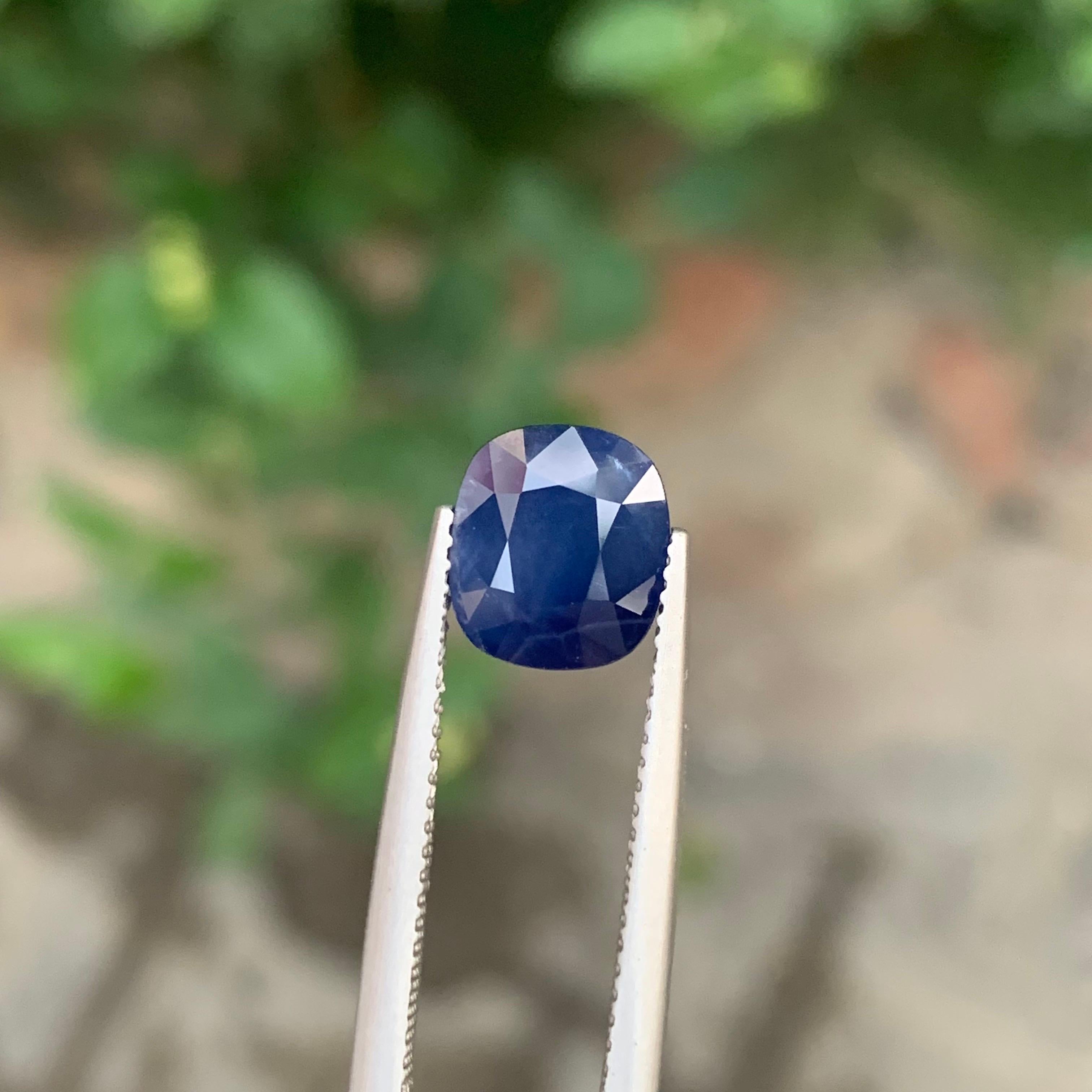 3,15 Karat natürlicher loser blauer Saphir Kissenform Edelstein (Kissenschliff) im Angebot