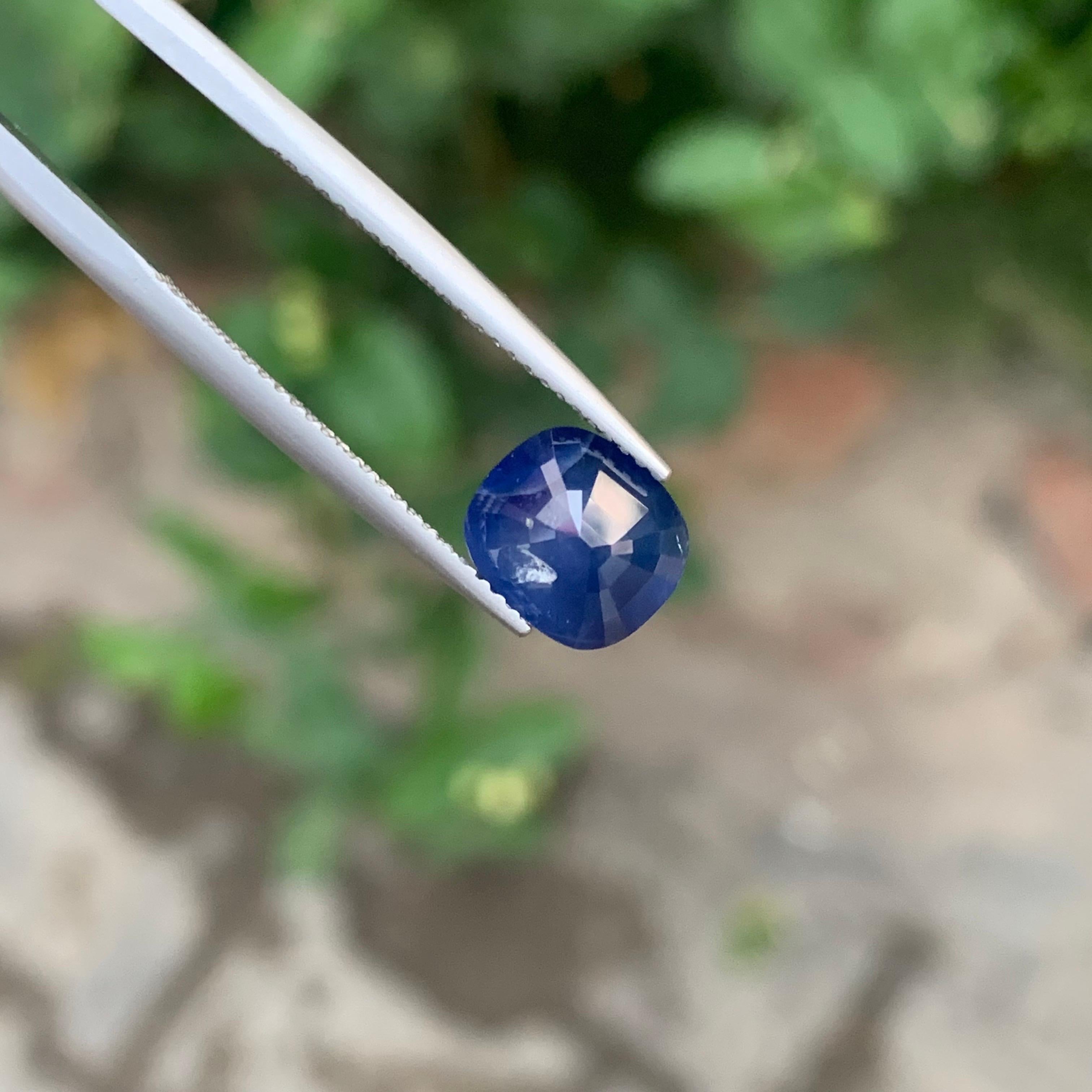 3,15 Karat natürlicher loser blauer Saphir Kissenform Edelstein im Angebot 3