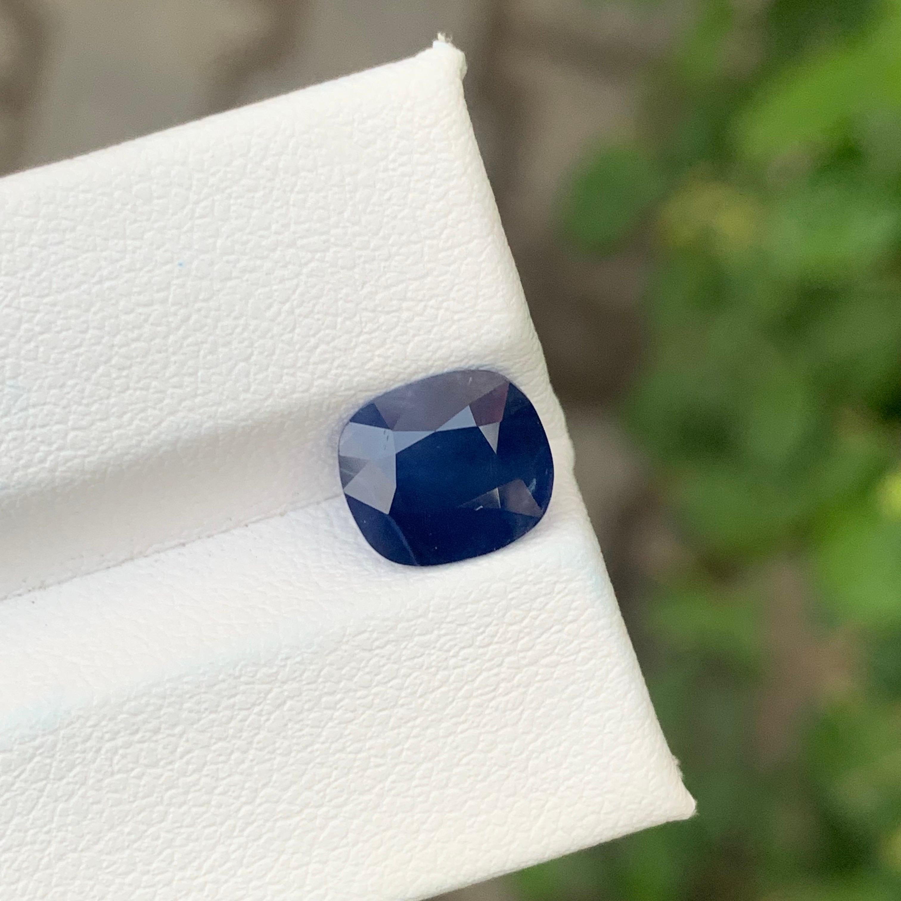 3,15 Karat natürlicher loser blauer Saphir Kissenform Edelstein im Angebot 7