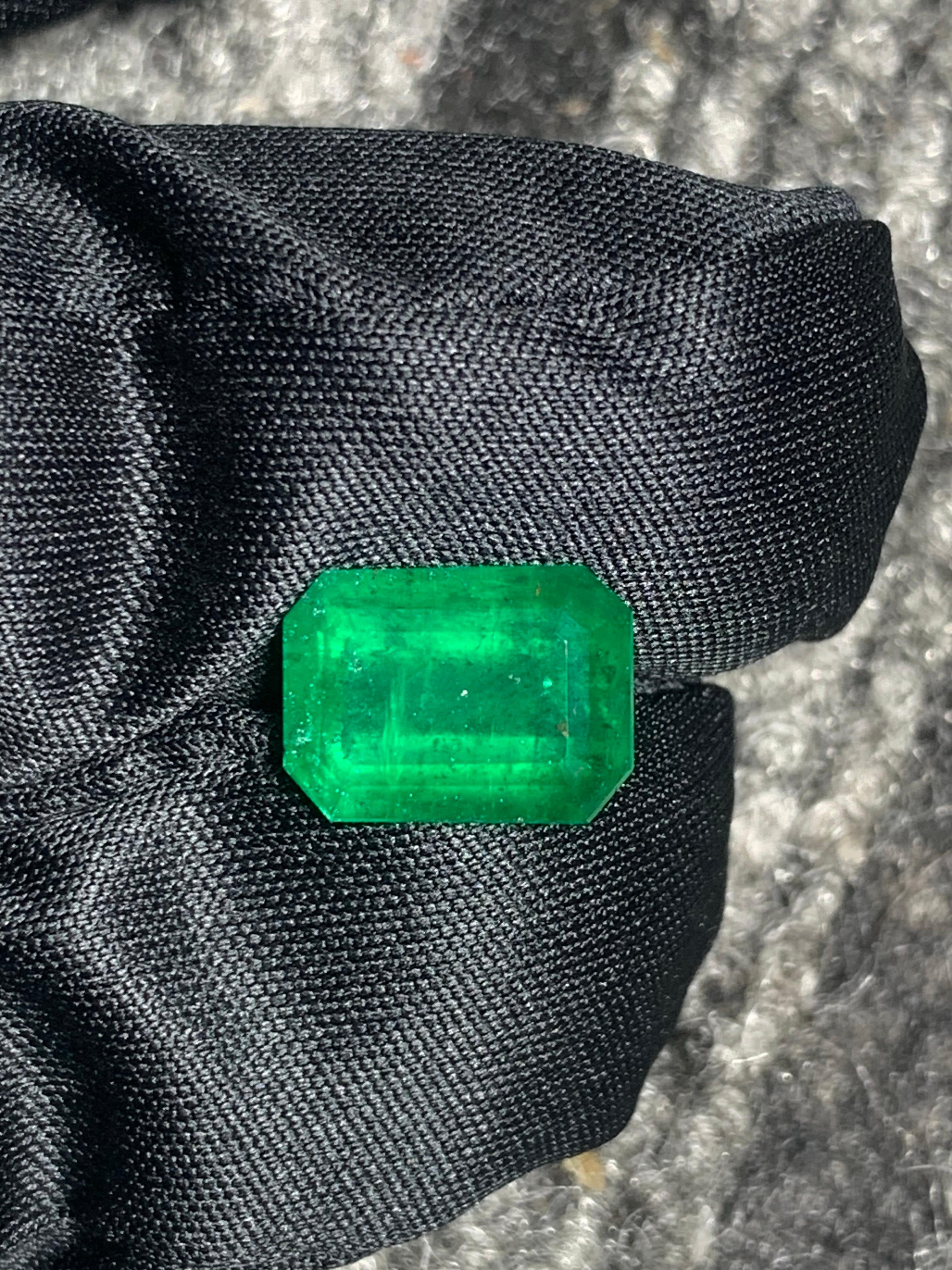 4,50 Karat natürlicher loser Smaragd Edelstein aus Swat  Tal, Pakistan (Arts and Crafts) im Angebot