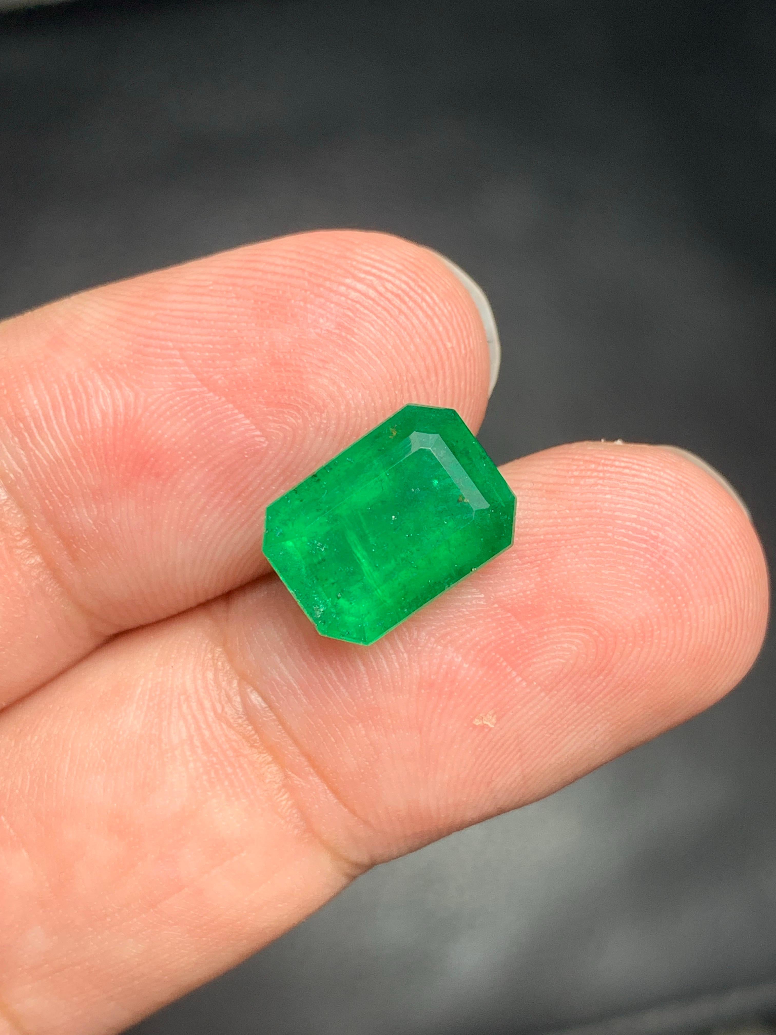 4,50 Karat natürlicher loser Smaragd Edelstein aus Swat  Tal, Pakistan im Angebot 1