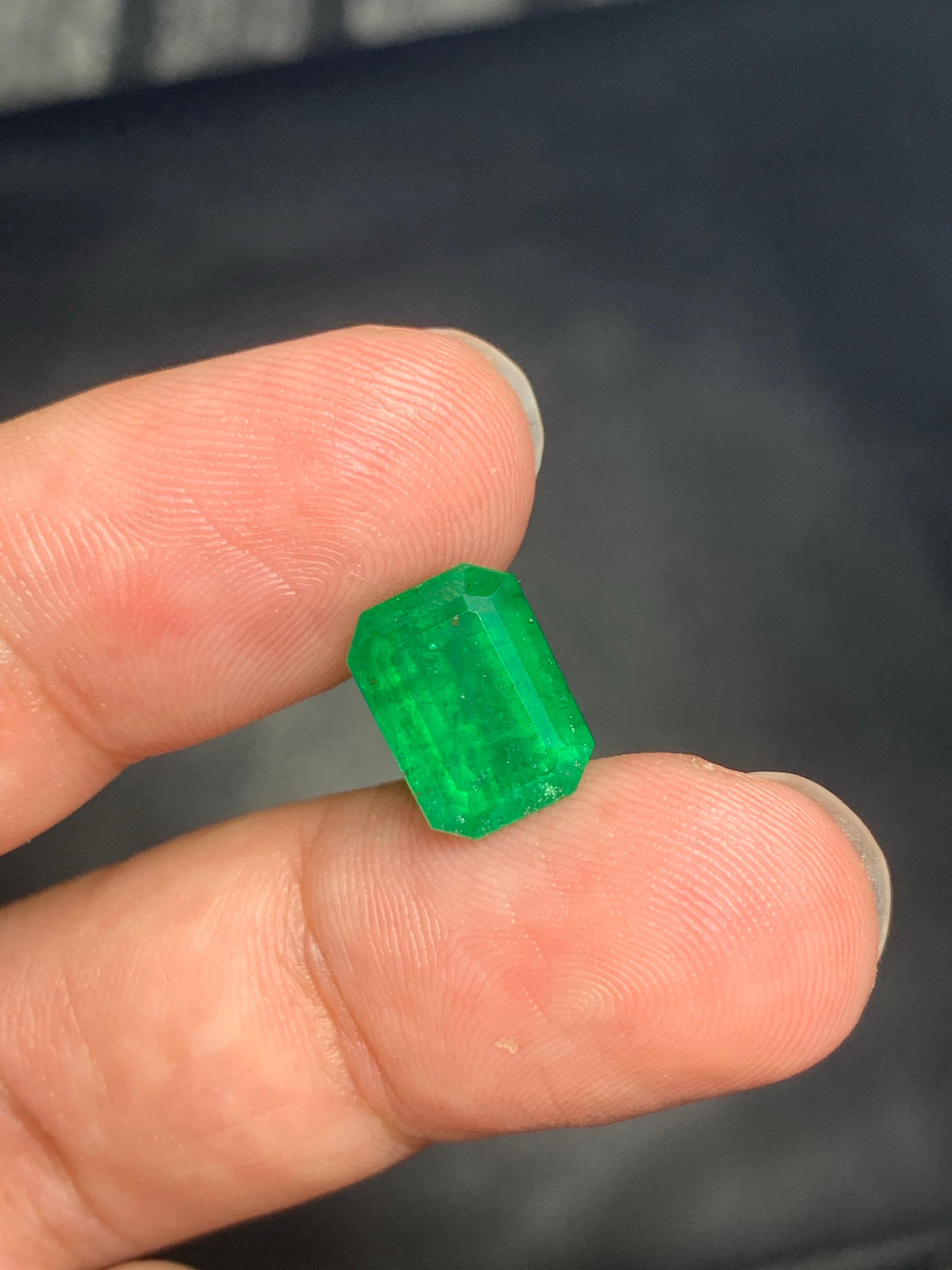 4,50 Karat natürlicher loser Smaragd Edelstein aus Swat  Tal, Pakistan im Angebot 5