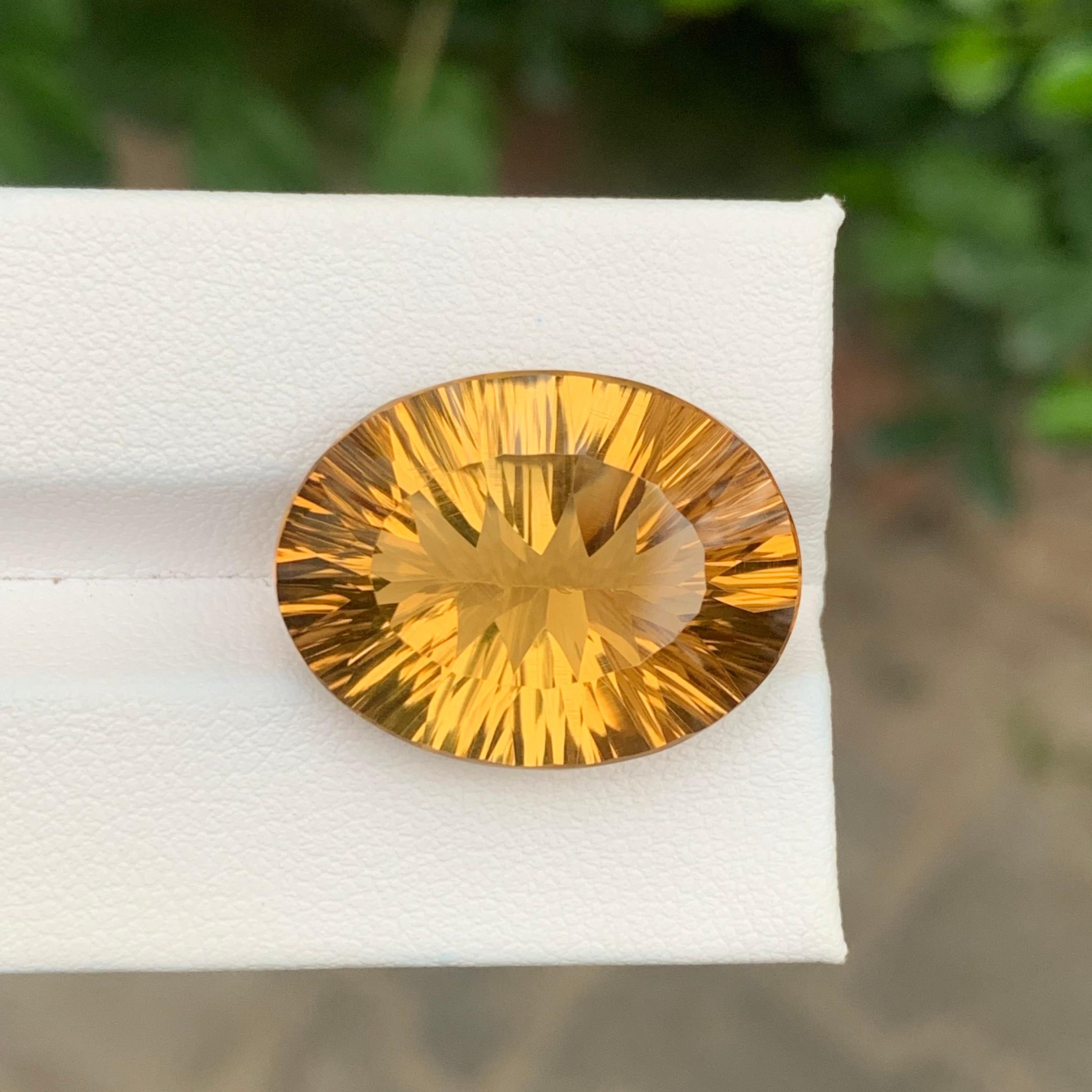 Citrine miel en vrac

Poids : 21,05 carats
Dimension : 22 x 17 x 10,3 mm
Origine : Brésil
Forme : Ovale 
Traitement : Non
-
La citrine est une variété de quartz de couleur jaune vif à orange, appréciée pour ses teintes chaudes et ensoleillées et son