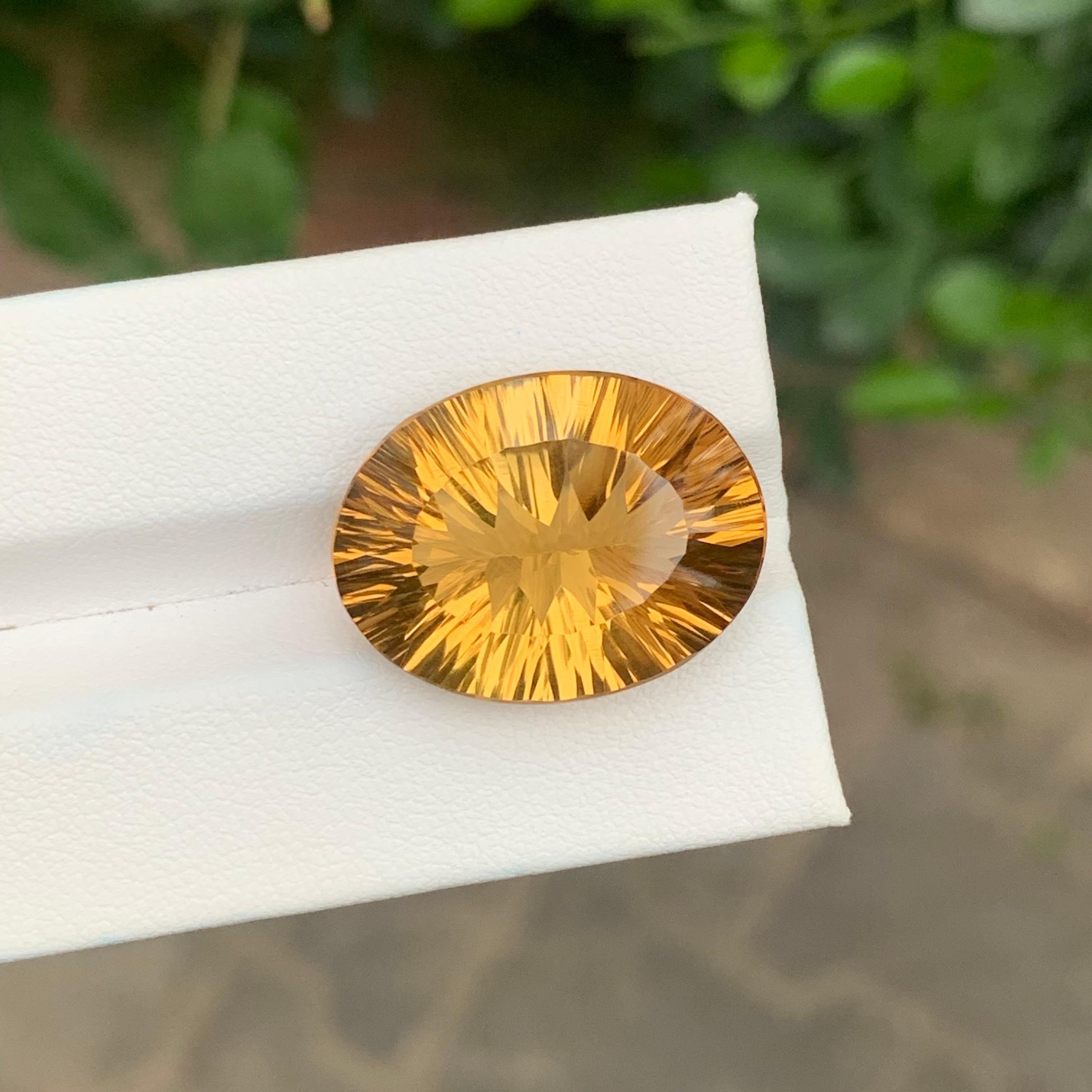 Arts and Crafts 21.05 Carat Natural Loose Honey Citrine Oval Shape Gemstone (pierre précieuse de forme ovale) en vente