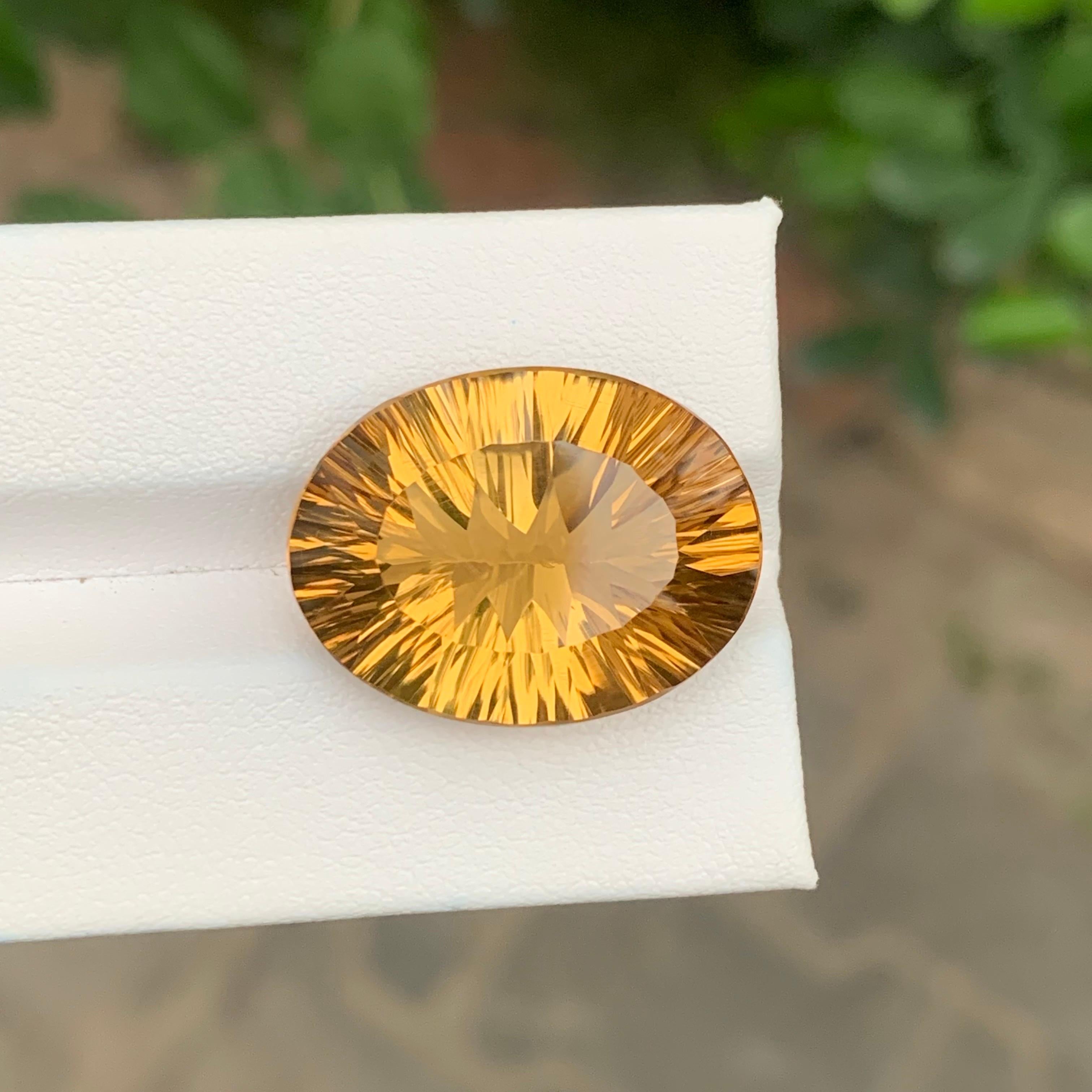 21.05 Carat Natural Loose Honey Citrine Oval Shape Gemstone (pierre précieuse de forme ovale) Unisexe en vente