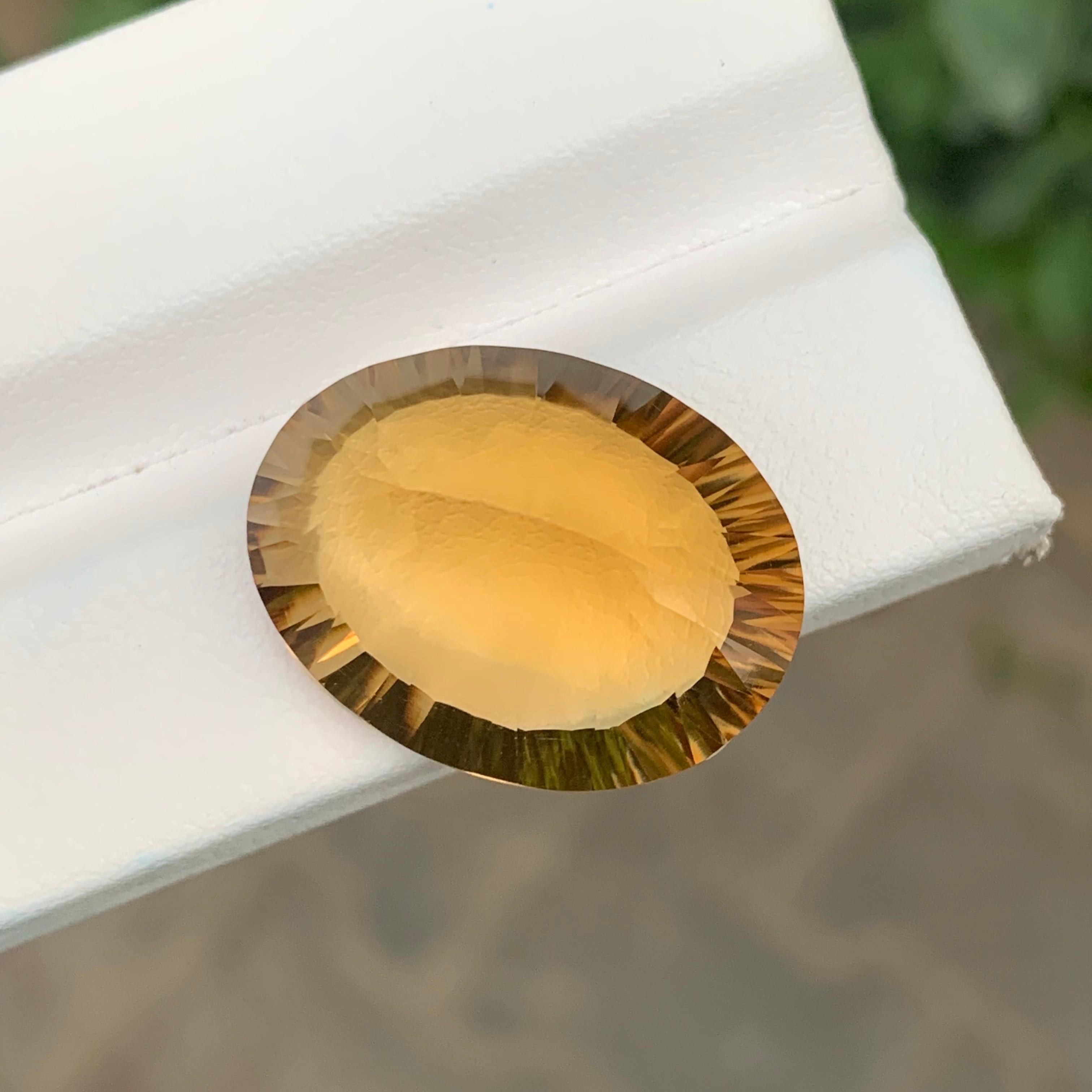 21.05 Carat Natural Loose Honey Citrine Oval Shape Gemstone (pierre précieuse de forme ovale) Neuf - En vente à Peshawar, PK