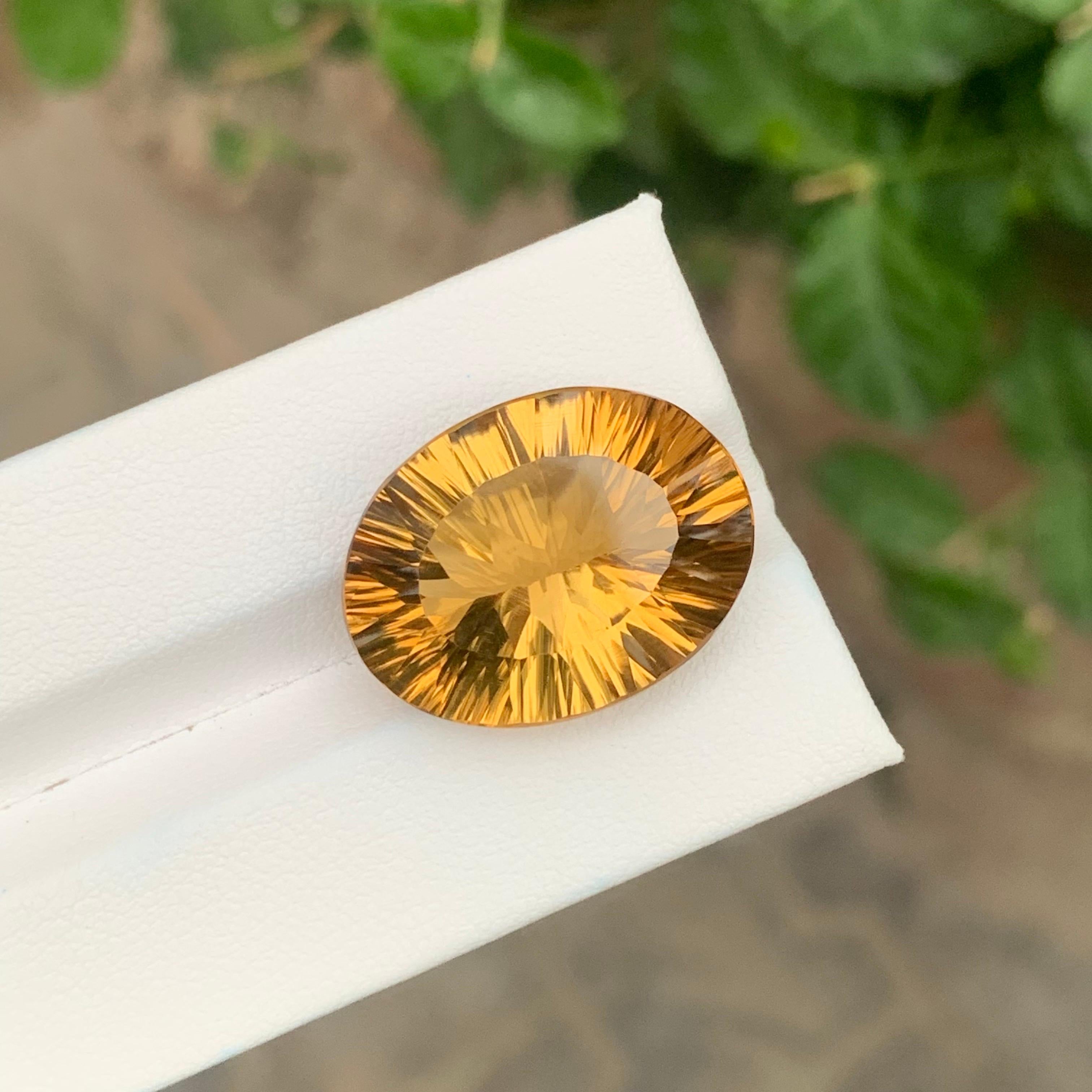 21.05 Carat Natural Loose Honey Citrine Oval Shape Gemstone (pierre précieuse de forme ovale) en vente 1