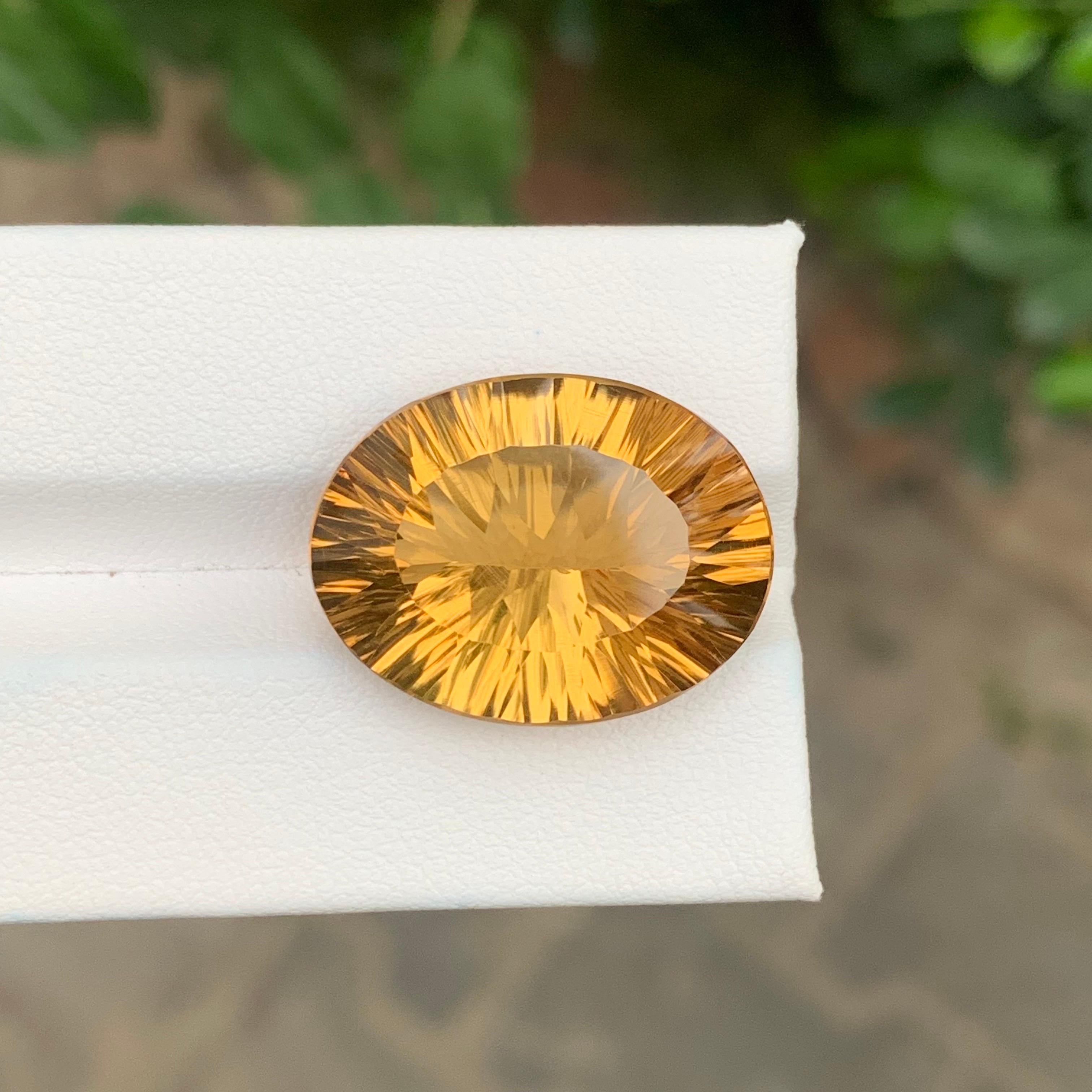21.05 Carat Natural Loose Honey Citrine Oval Shape Gemstone (pierre précieuse de forme ovale) en vente 2