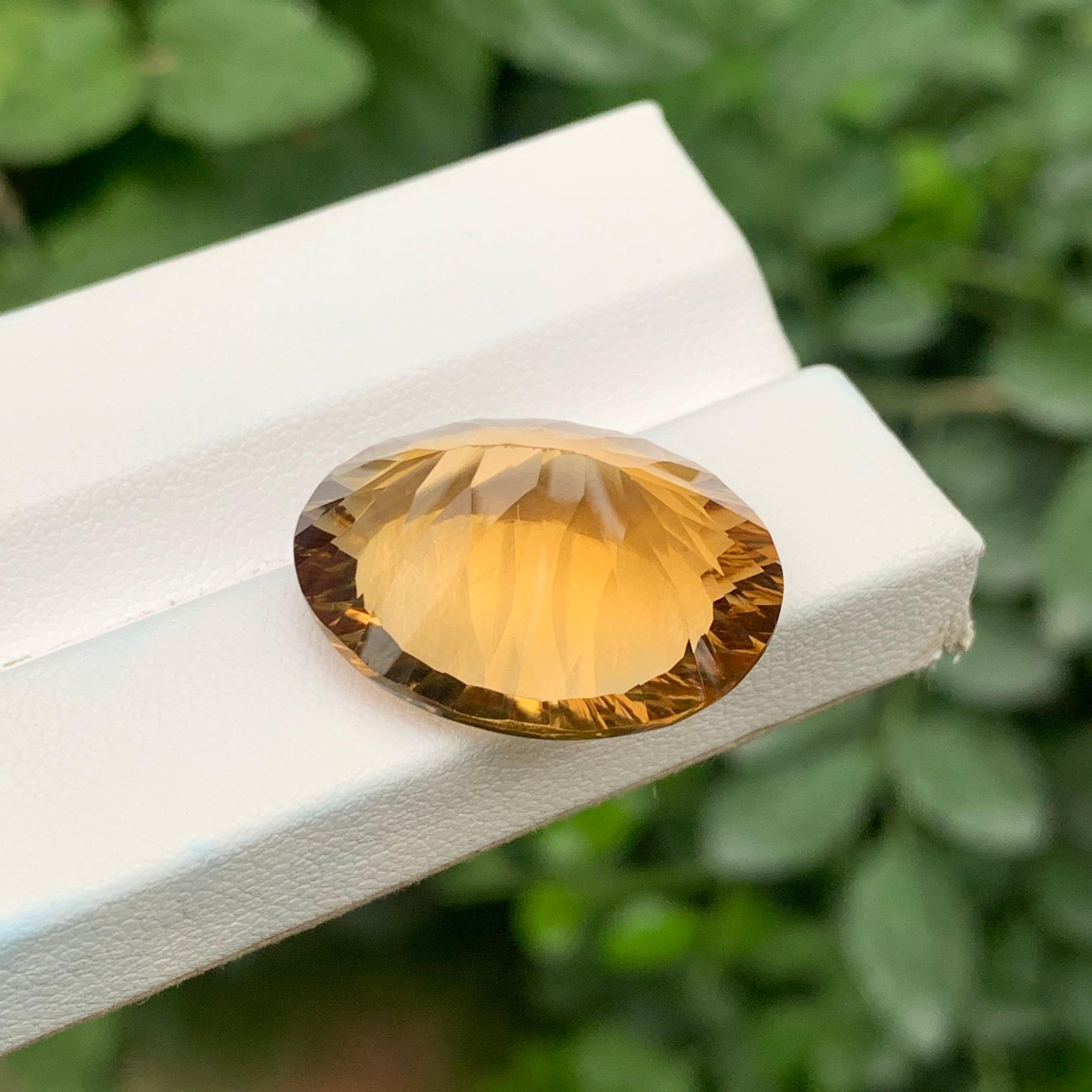 21.05 Carat Natural Loose Honey Citrine Oval Shape Gemstone (pierre précieuse de forme ovale) en vente 5