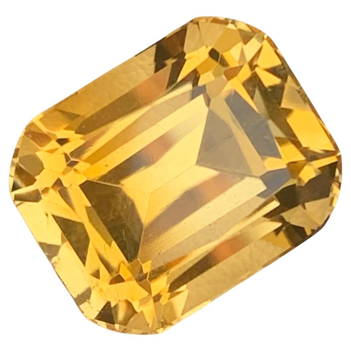 Gorgeous 14.20 Carat Natural Loose Yellow Citrine Gem Cushion Shape from Brazil For Sale