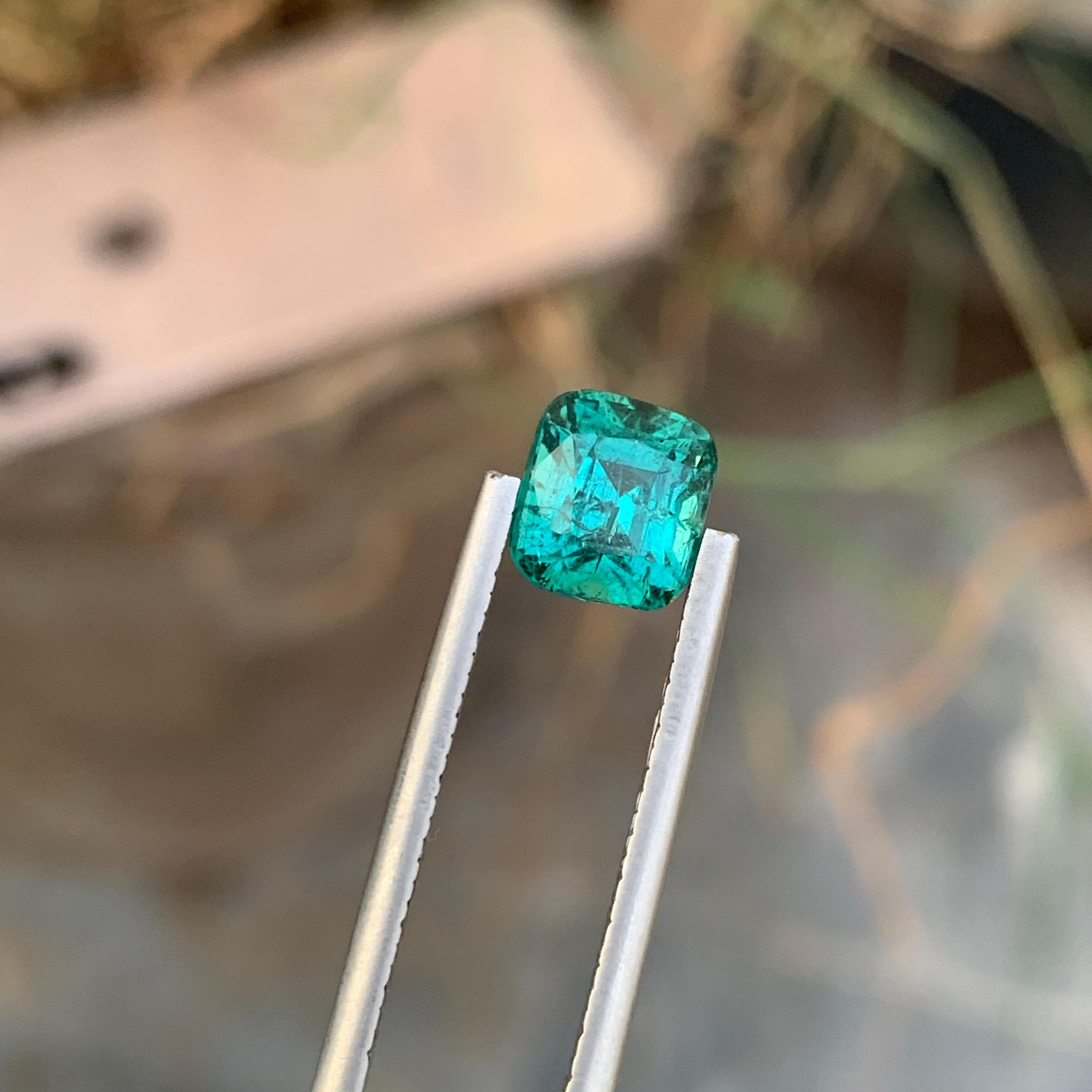 Arts and Crafts 2.15 Carat Natural Loose Blueish Green Tourmaline Gemstone Afghan Mine