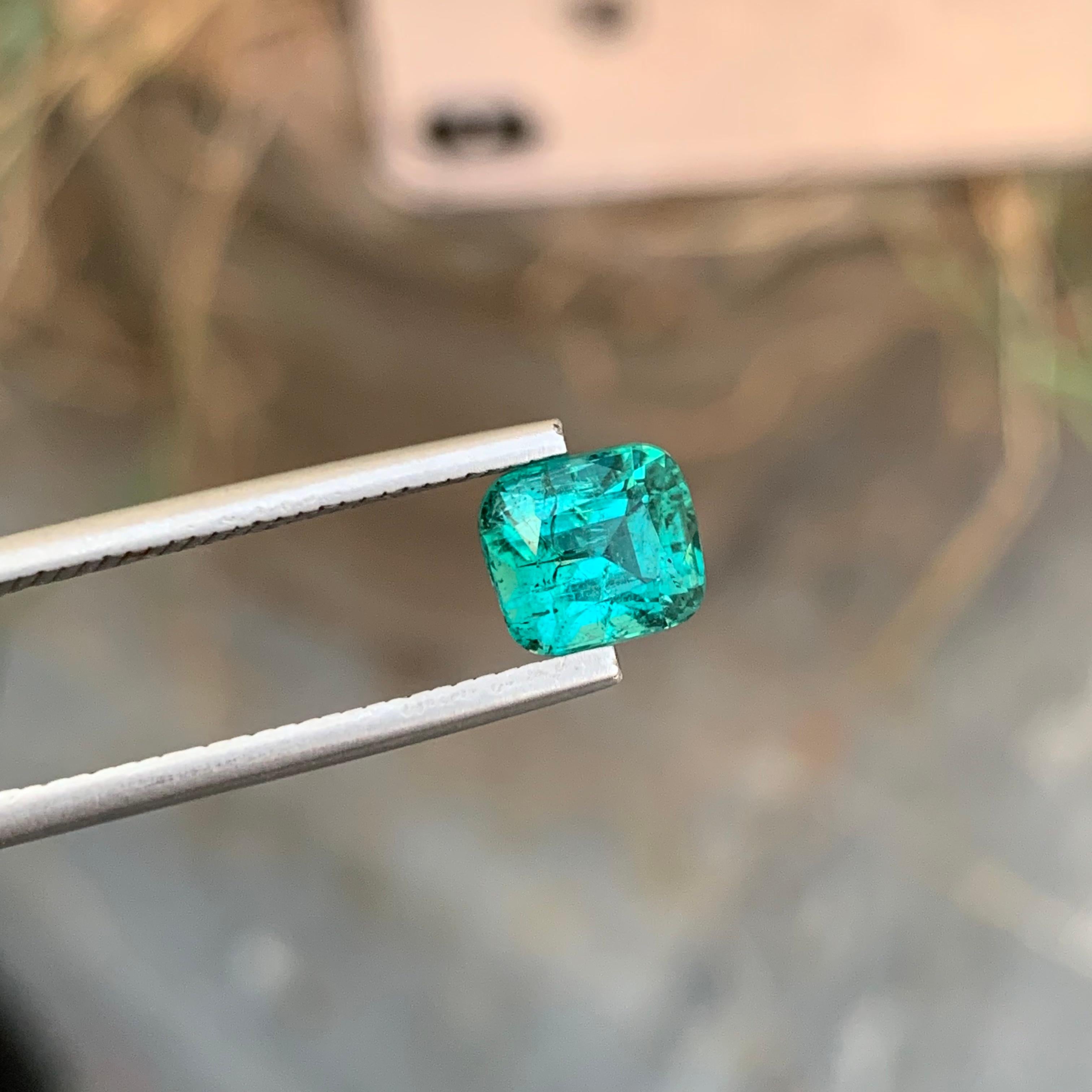 2.15 Carat Natural Loose Blueish Green Tourmaline Gemstone Afghan Mine 4