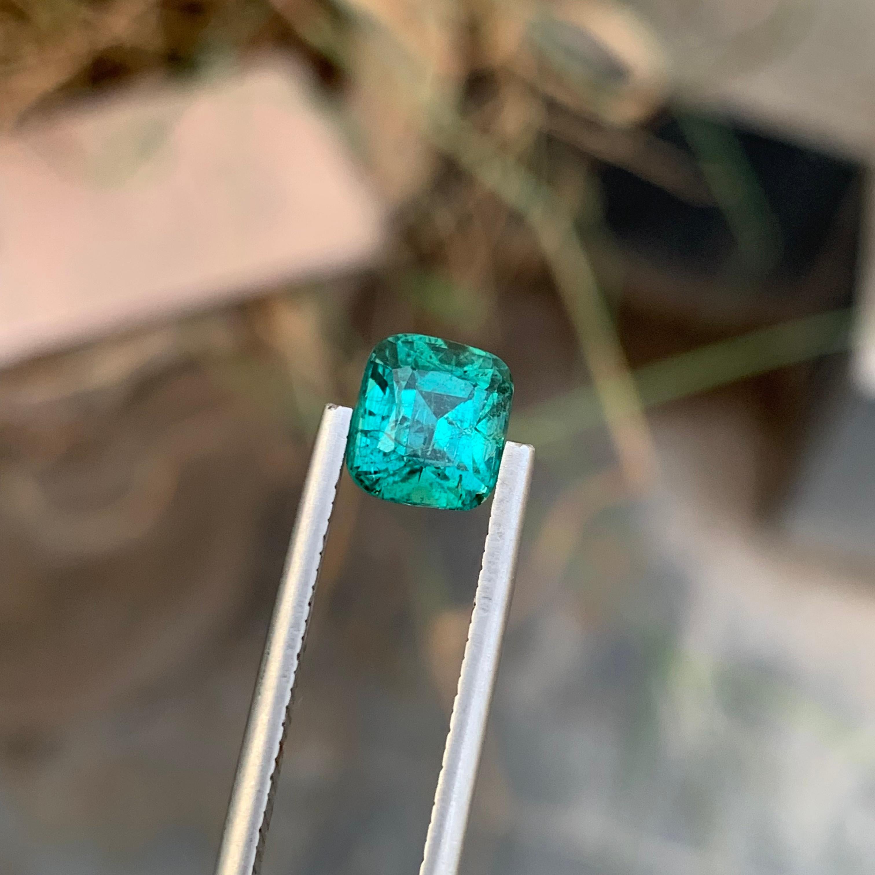 2.15 Carat Natural Loose Blueish Green Tourmaline Gemstone Afghan Mine 3