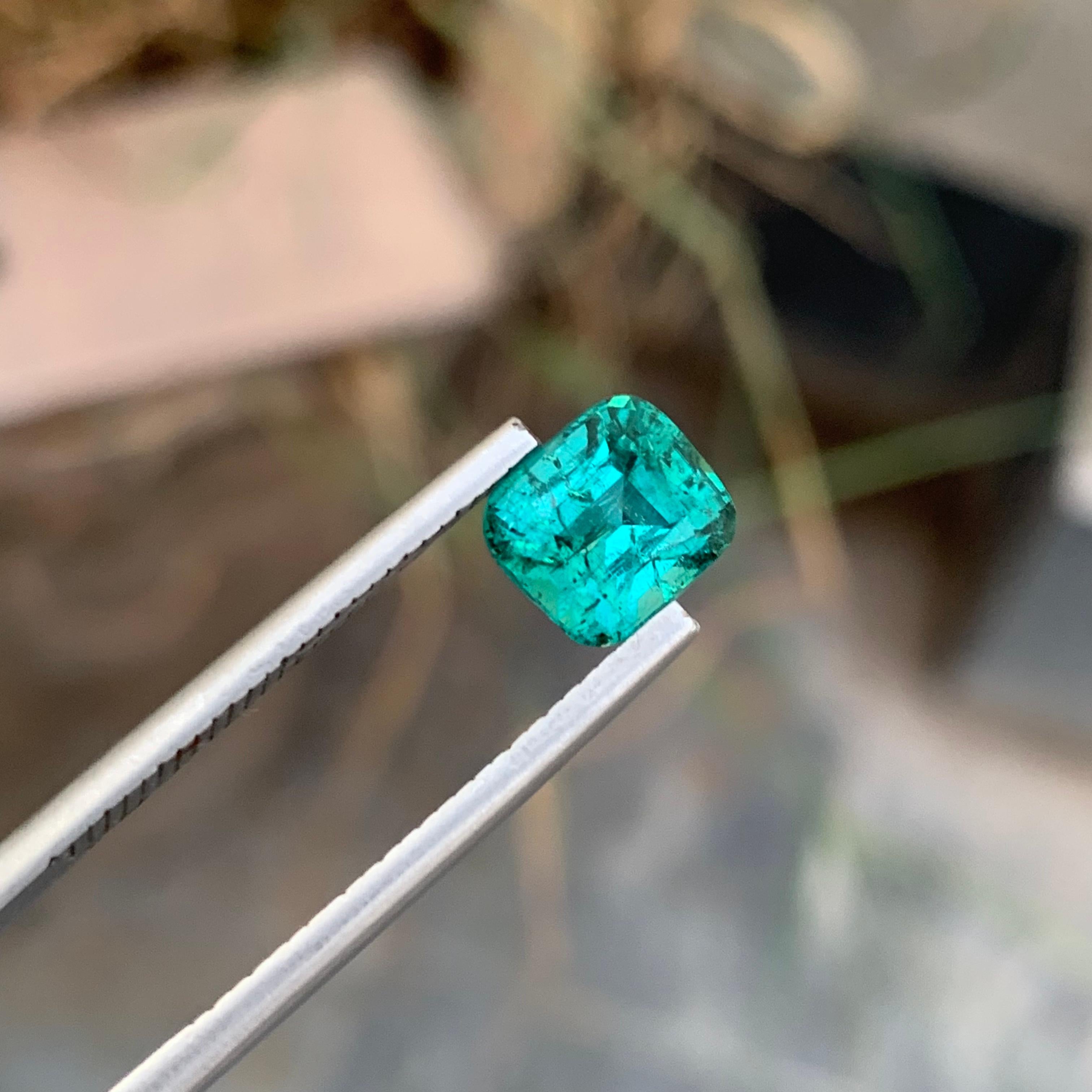 2.15 Carat Natural Loose Blueish Green Tourmaline Gemstone Afghan Mine 1