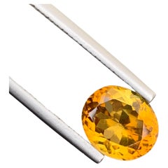 Tourmaline jaune chromée naturelle non sertie de 3,10 carats, pierre précieuse de forme ovale