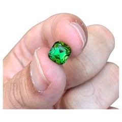 2.95 Carat Natural Loose Green Tourmaline Cushion Shape Gemstone