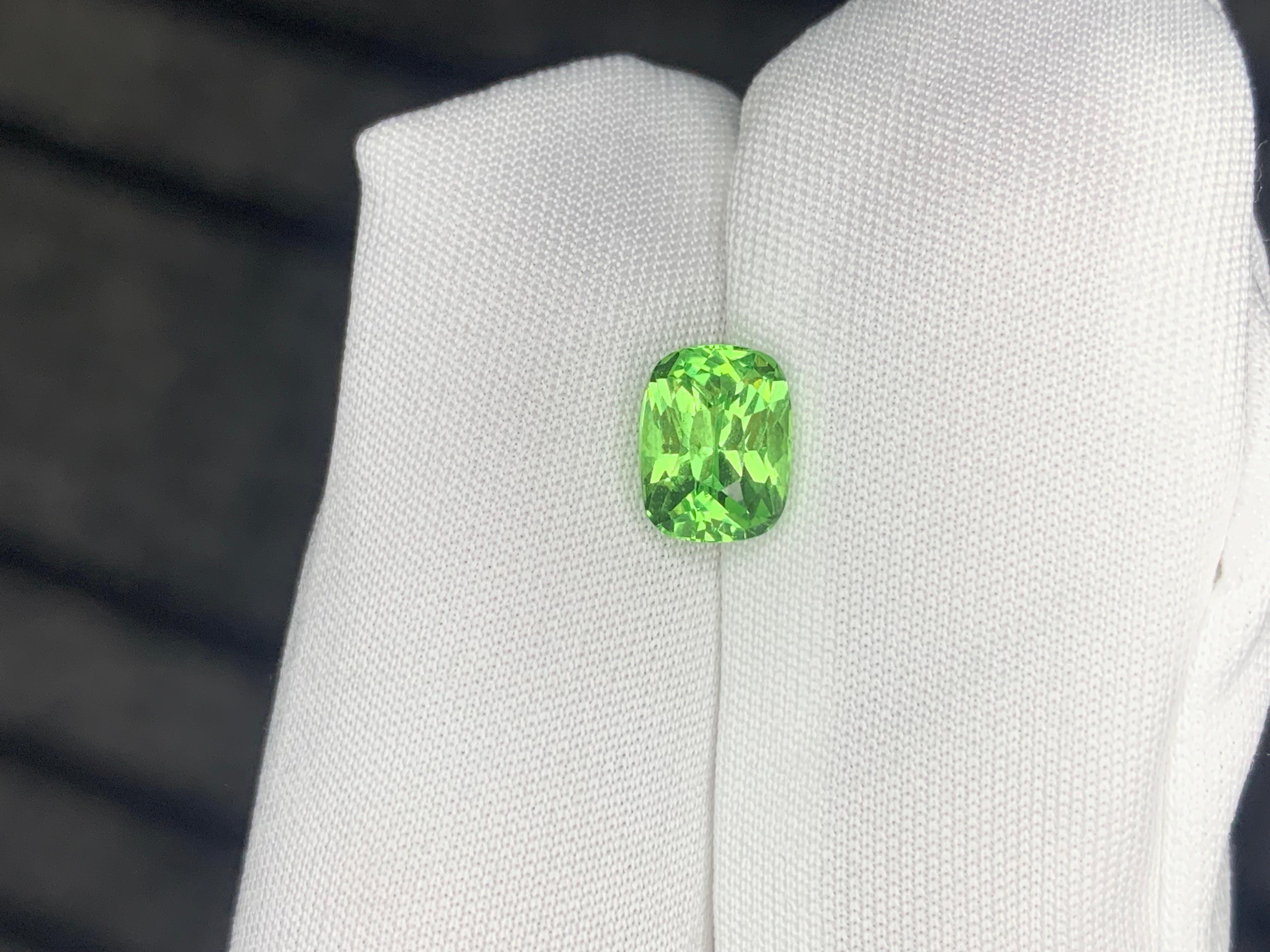 1.50 Carat Natural Loose Tsavorite Garnet Cushion Shape Gemstone (pierre précieuse en forme de coussin) en vente 2