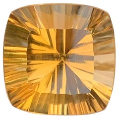 14.80 Carat Natural Loose Honey Citrine Square Shape Gemstone