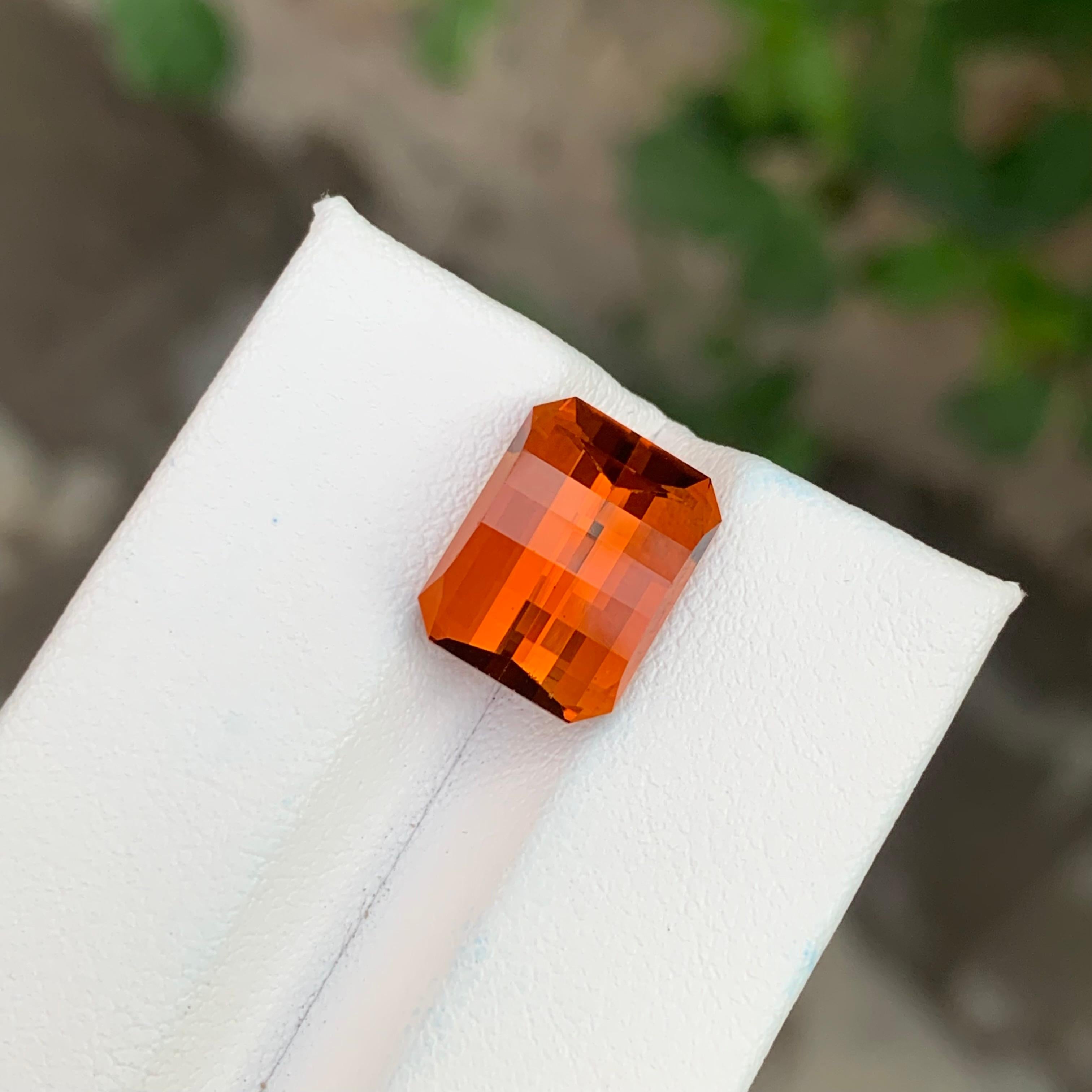 6,15 Karat Natürlicher Lose Madeira Citrin Pixel Schliff Edelstein für Damen oder Herren im Angebot